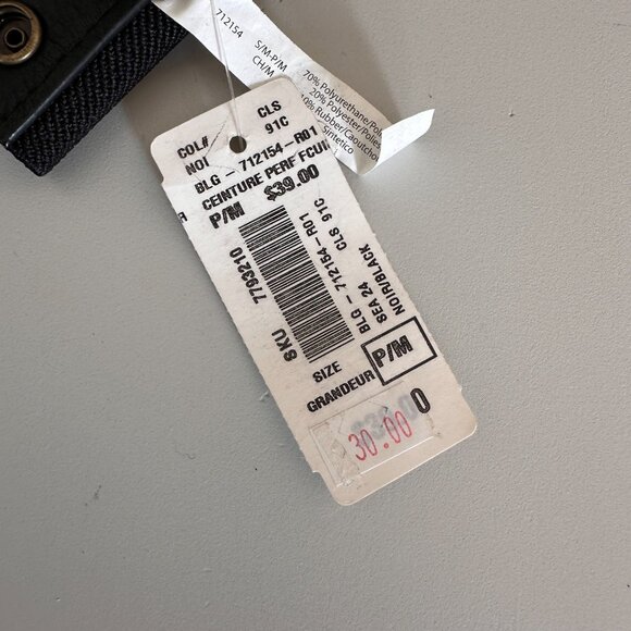 Women's NWT Stretchy Studded/Cut-out Belt sz S-M - Black - Picture 10 of 11